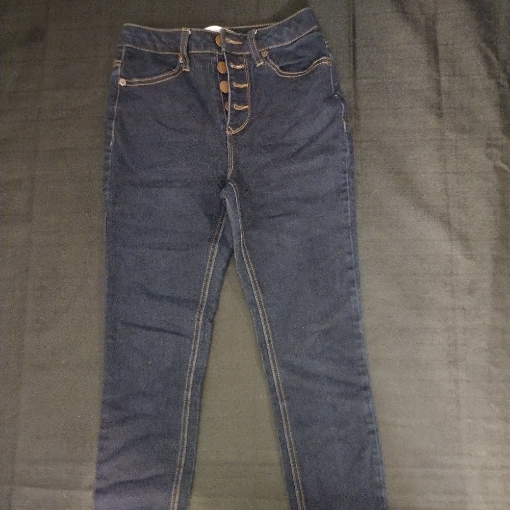 No Boundaries high rise skinny button fly jeans size 7